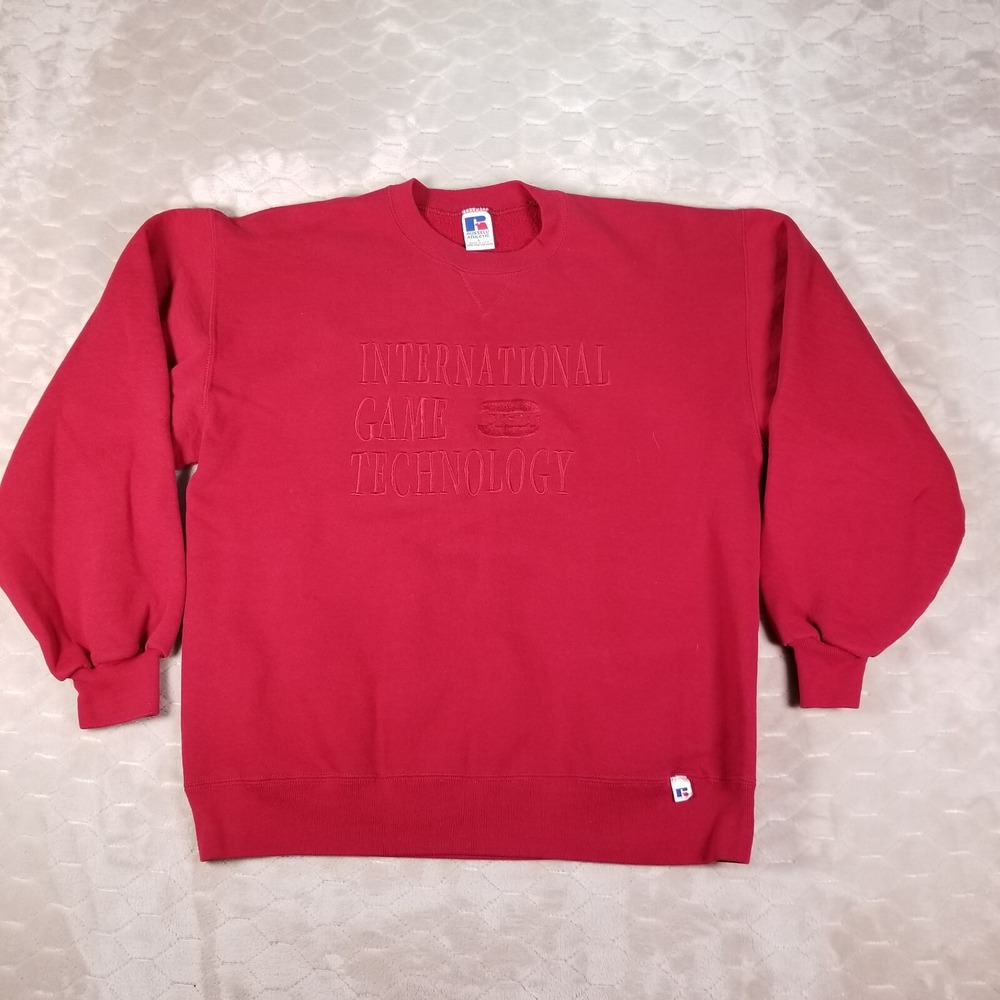 VTG Russell Athletic Crewneck Sweatshirt IGT International‎ Gaming Technology Lg